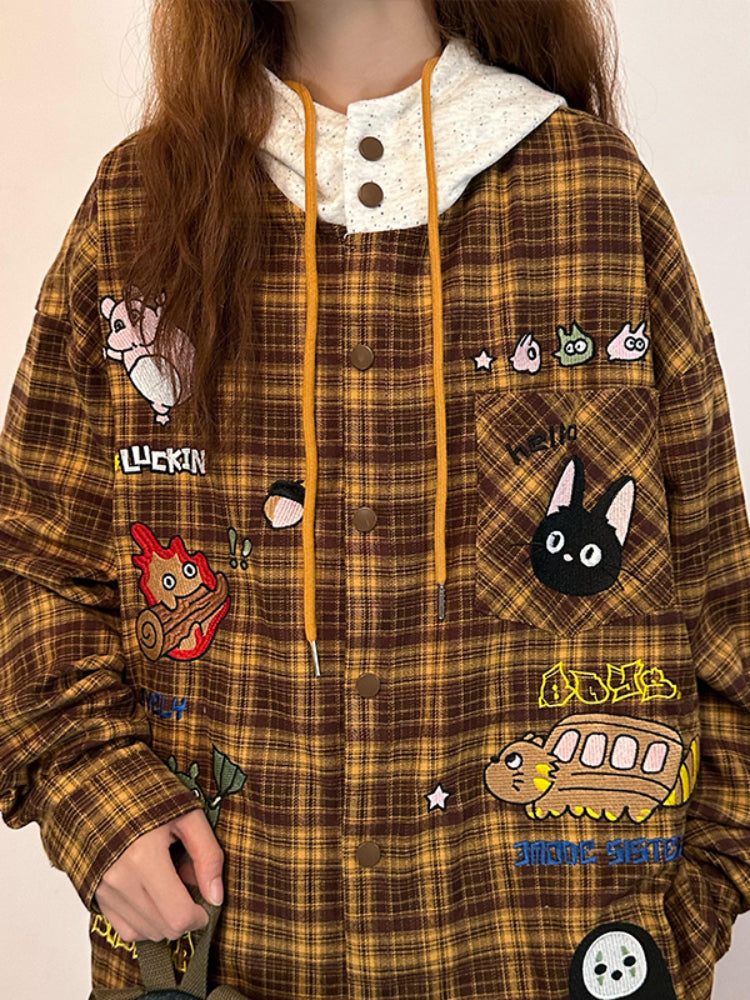 Cartoon Dream Plaid Jacket-ntbhshop