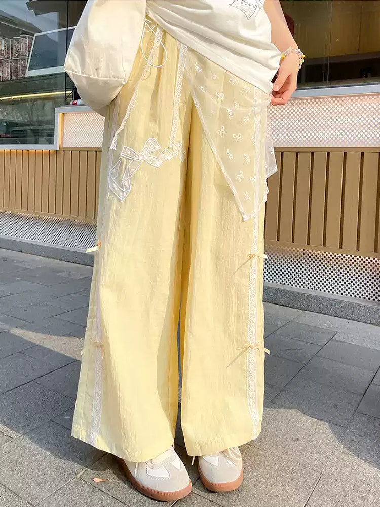 Honey Cloud Wide Pants-Bottoms-ntbhshop