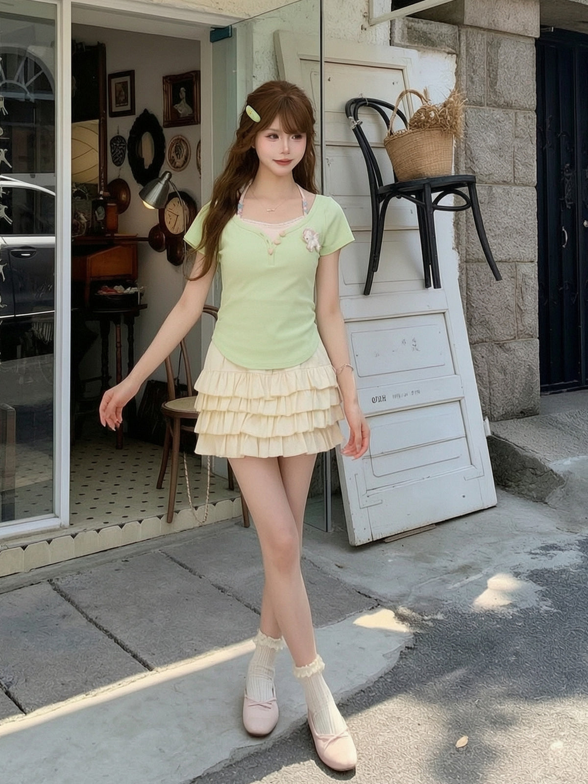 Matcha Berry Henley Top-Tops-ntbhshop