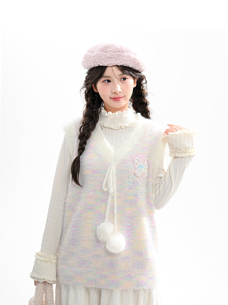 Winter Vanilla Milk Knit Base Top-ntbhshop