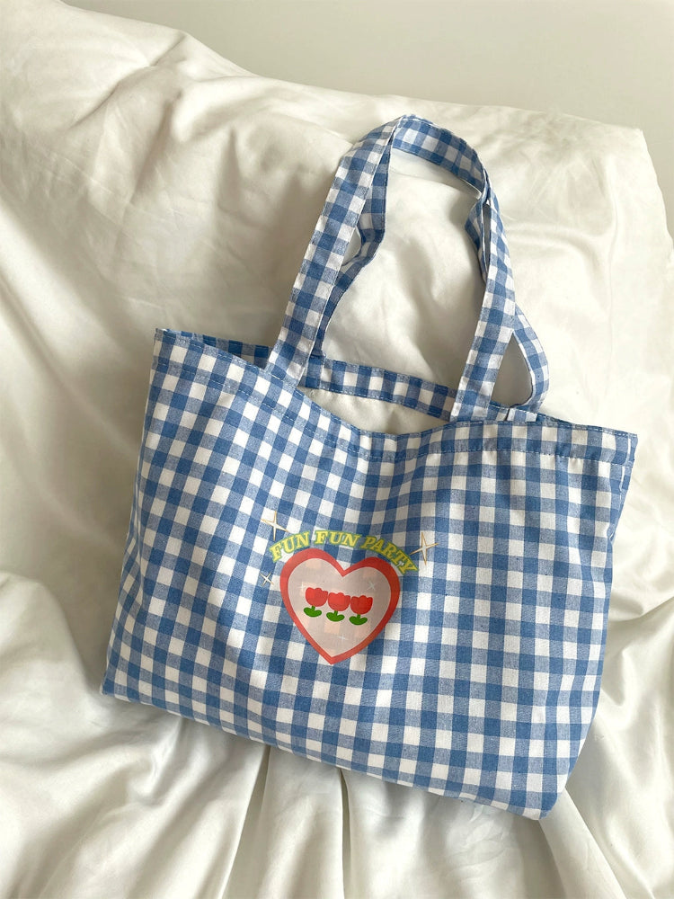 Candy Series Plaid Tote Bags-ntbhshop