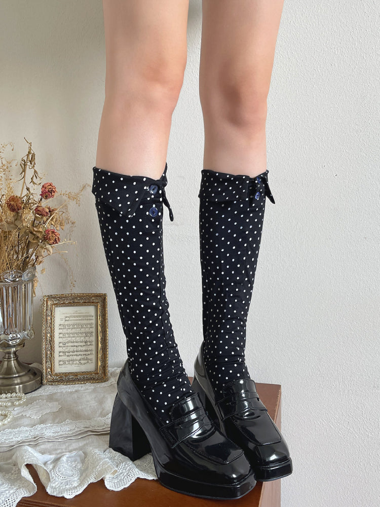 Polo Collar Flip Knee Socks-ntbhshop