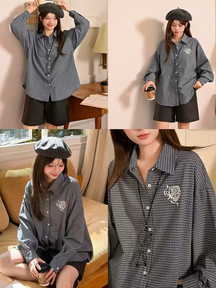 Tennis Club Check Shirt-Tops-ntbhshop