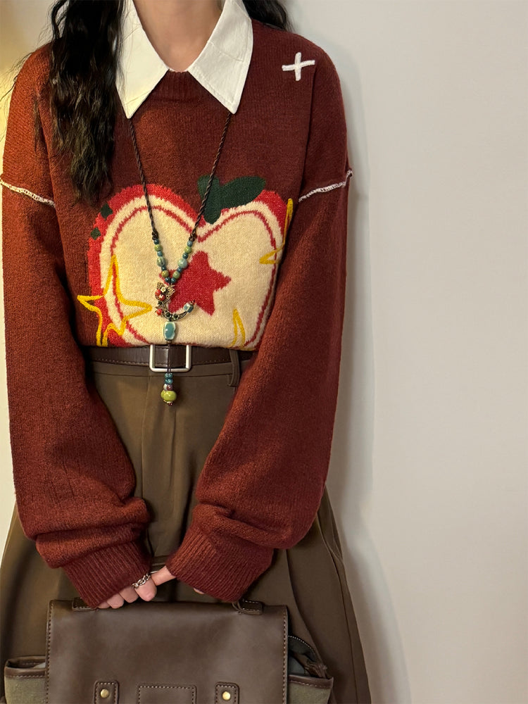 Apple Harvest Whimsy Knit Sweaters-ntbhshop