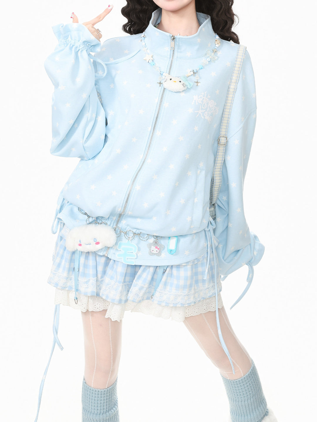 Milky Moon Stand-Collar Jackets-Outerwear-ntbhshop