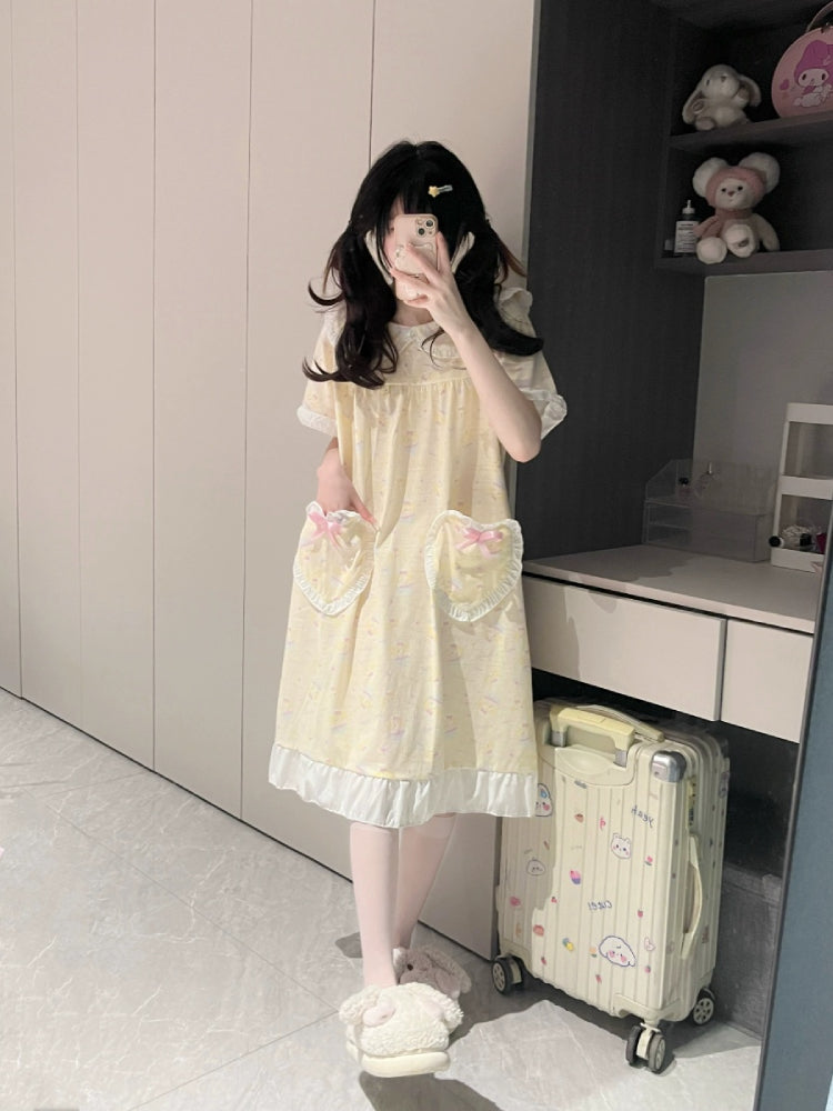 Sugar Sweet Ruffle Sleeve Nightgown-ntbhshop