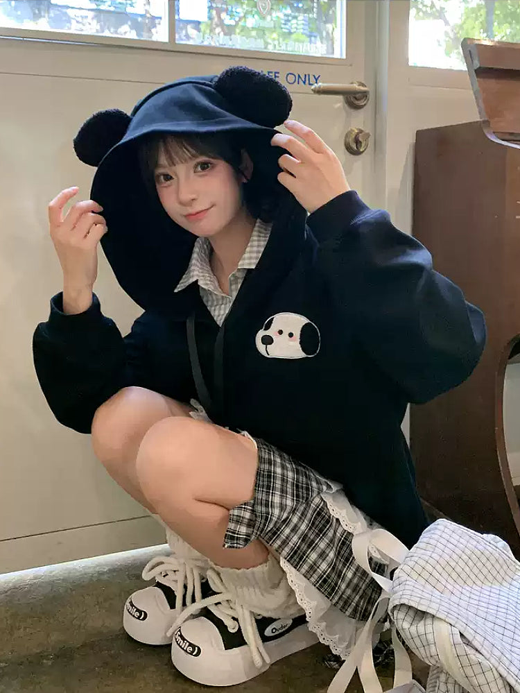 Milk & Paws Puppy Plaid Hoodies-ntbhshop