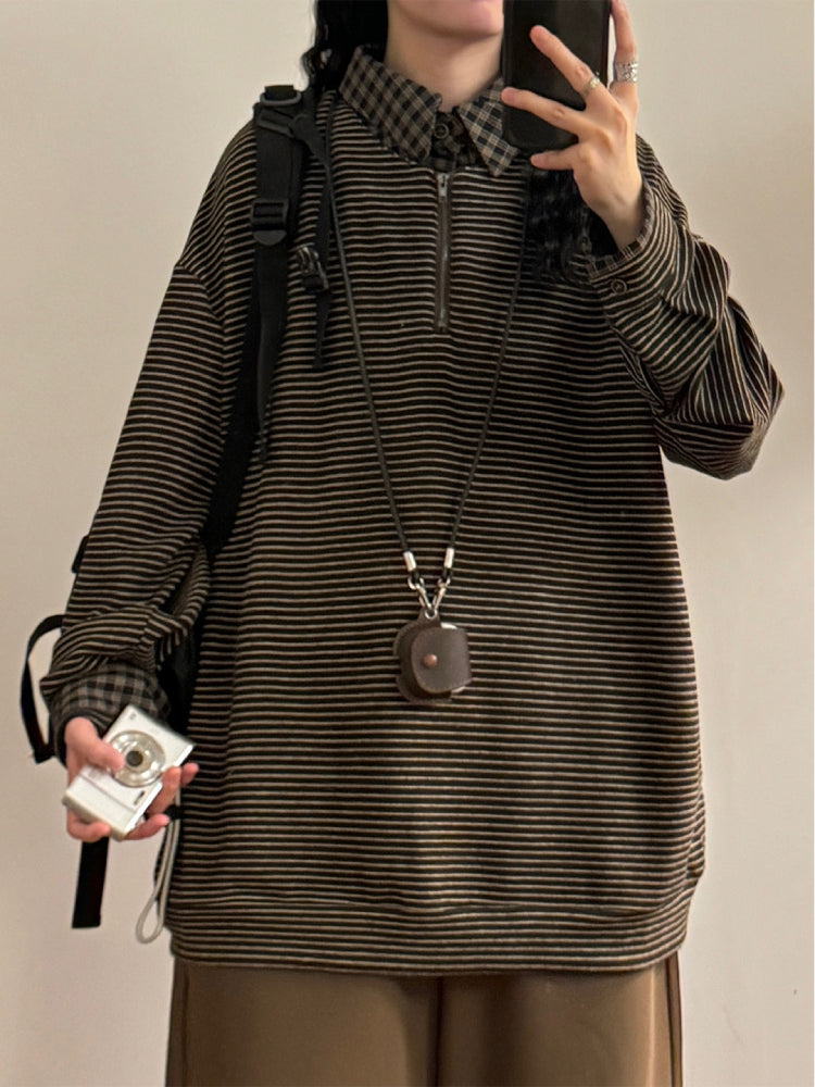 Maillard Stripe Unisex Layer Sweatshirts-ntbhshop