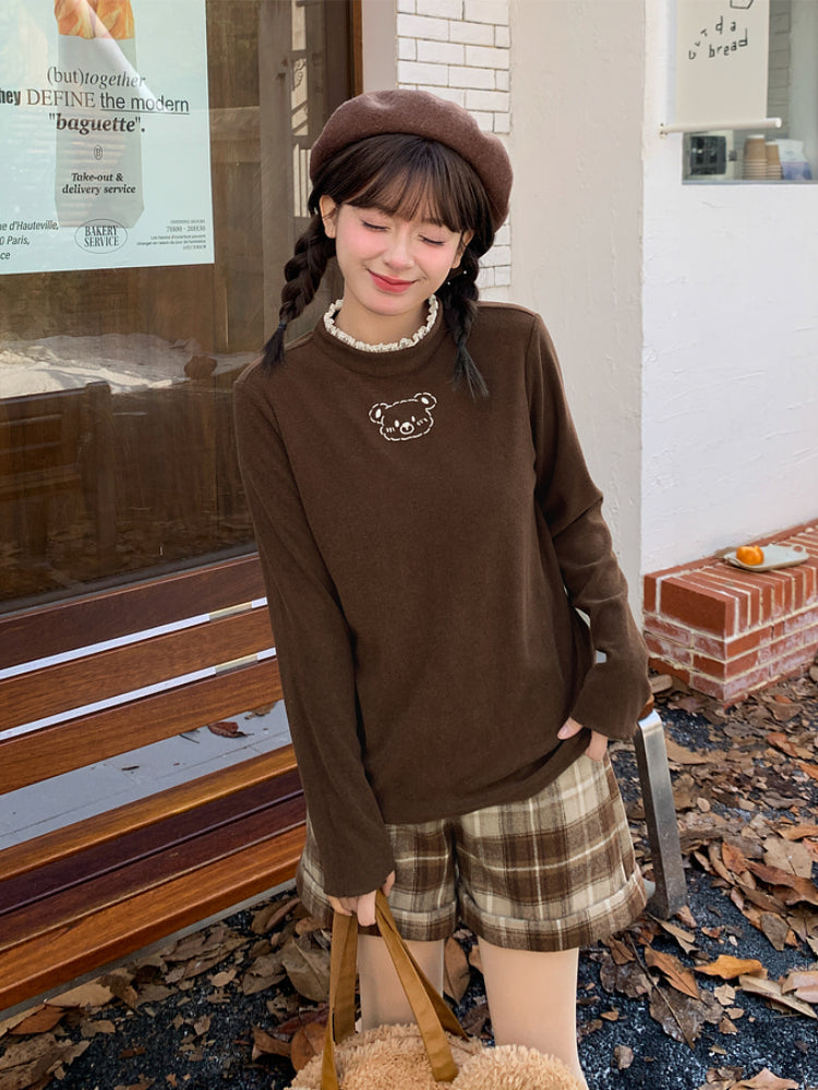 Brown Bear Cozy Base Turtleneck-ntbhshop