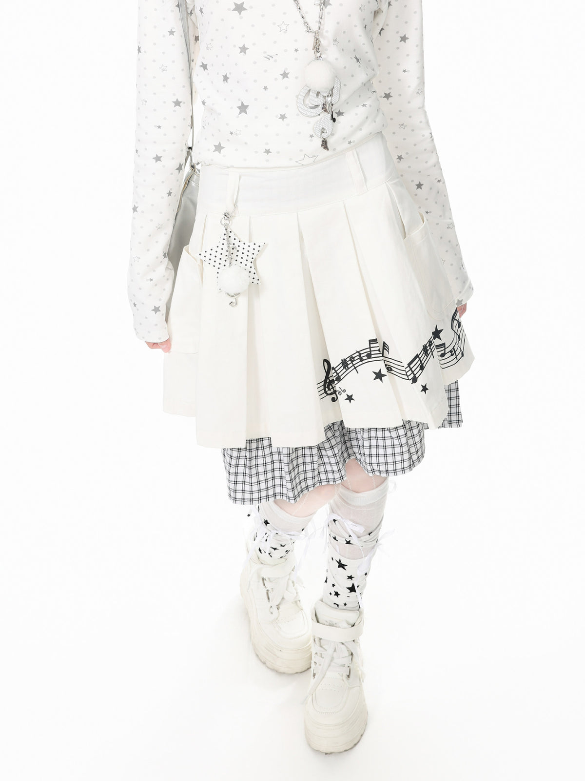 Whimsy Melody Pleated Skirt-Bottoms-ntbhshop