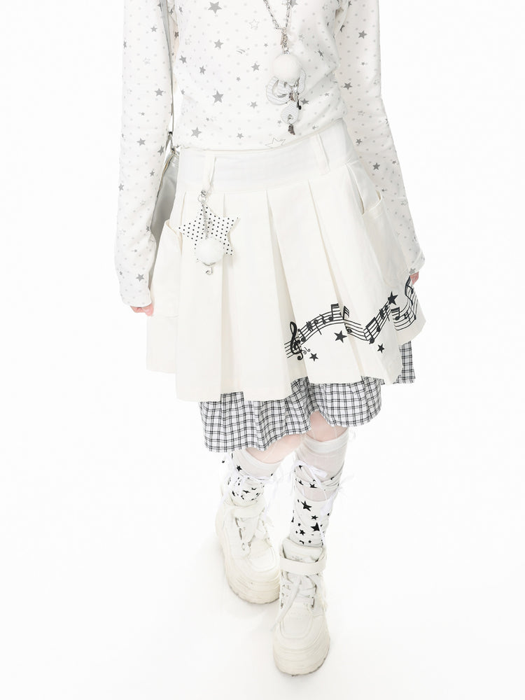 Whimsy Melody Pleated Skirt-Bottoms-ntbhshop