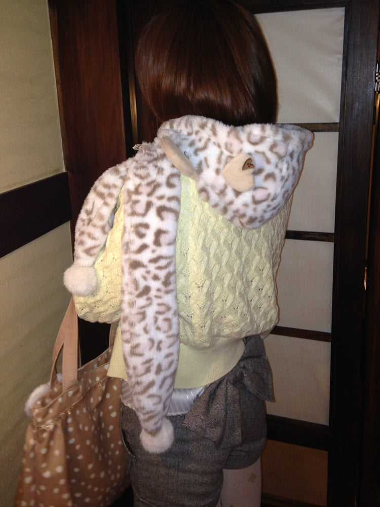 Leopard Latte Hooded Plush Wrap-ntbhshop