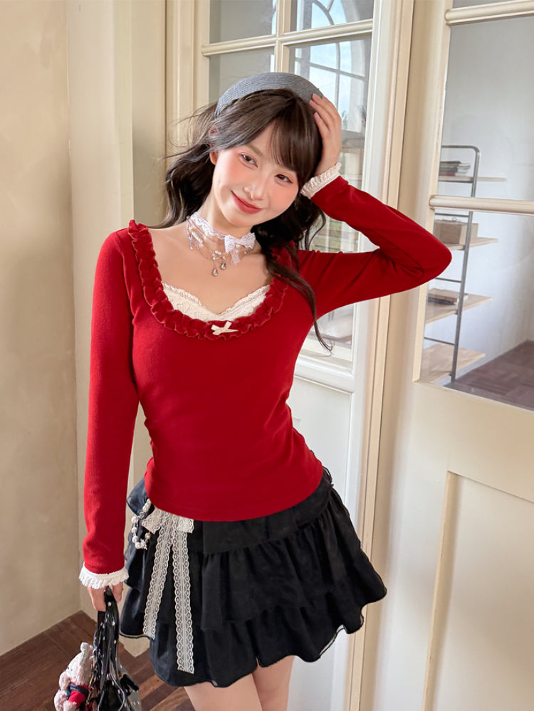 Berry Darling Lace Bra Blouse-ntbhshop