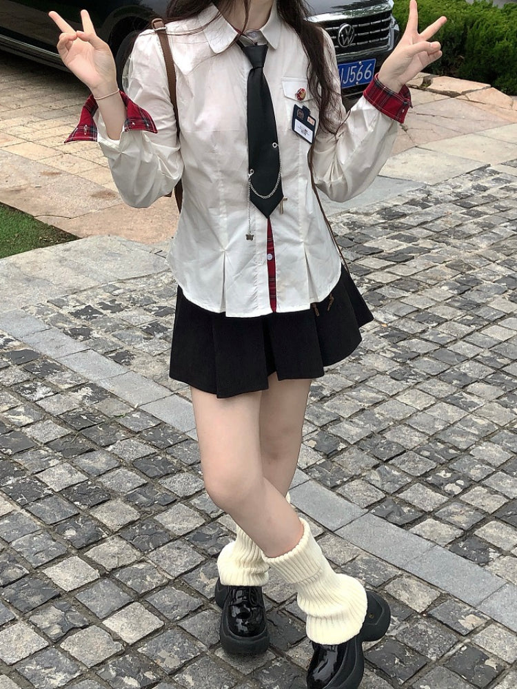 Autumn Confession Pleated Skirts-ntbhshop