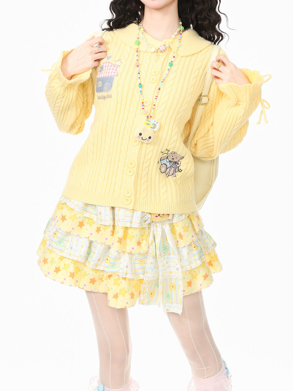 Teddy Mushroom Knit Cardigans-Outerwear-ntbhshop