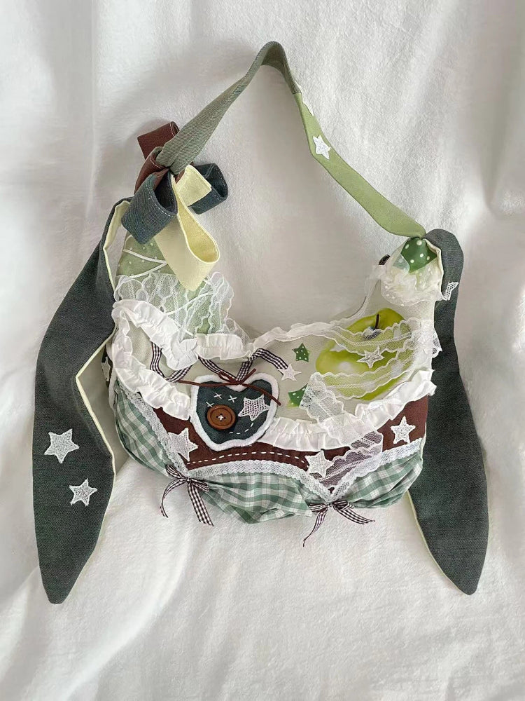 Bunny Ear Patchwork Crescent Bags-ntbhshop