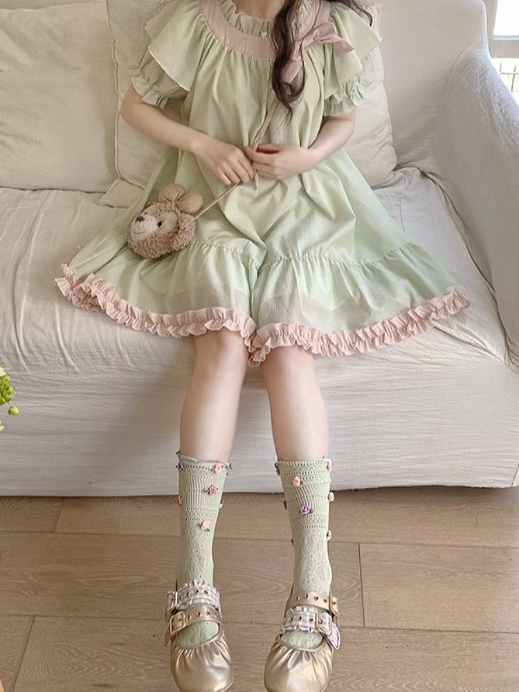 Candy Ribbon Dollhouse Dresss-ntbhshop