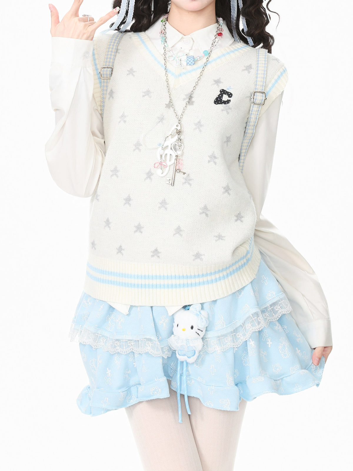 Sky Club Knit Vests-Outerwear-ntbhshop