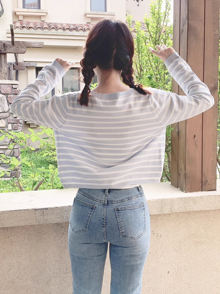 Love Letter Stripe Cardigans-ntbhshop