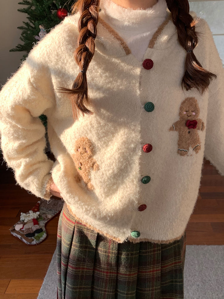 Gingerbread Dreams Knit Hoodie-ntbhshop