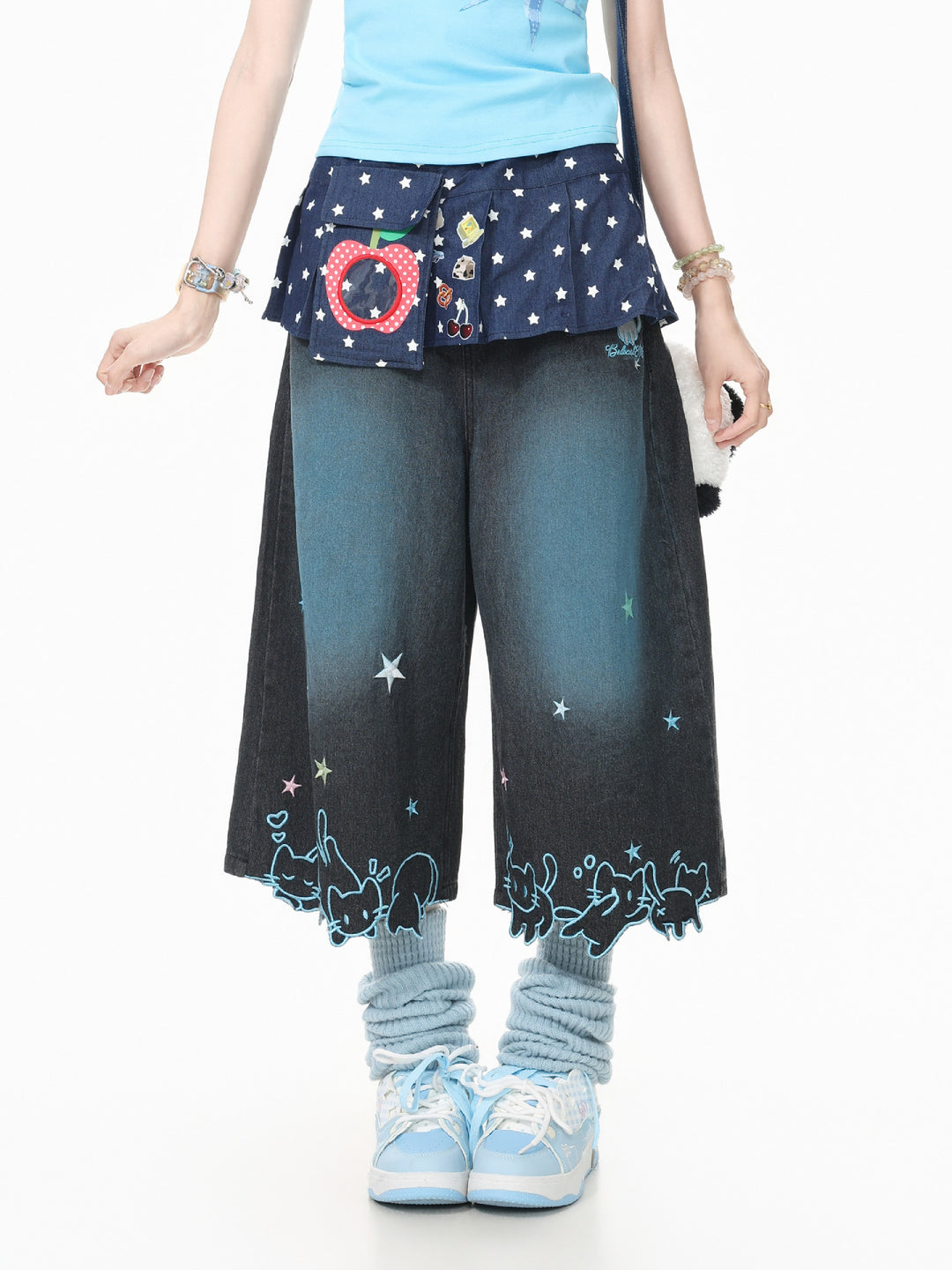 Starry Kitten Capri Jeans-Bottoms-ntbhshop