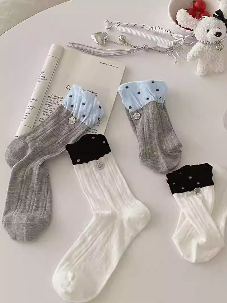 Polka Cloud Crew Socks-ntbhshop