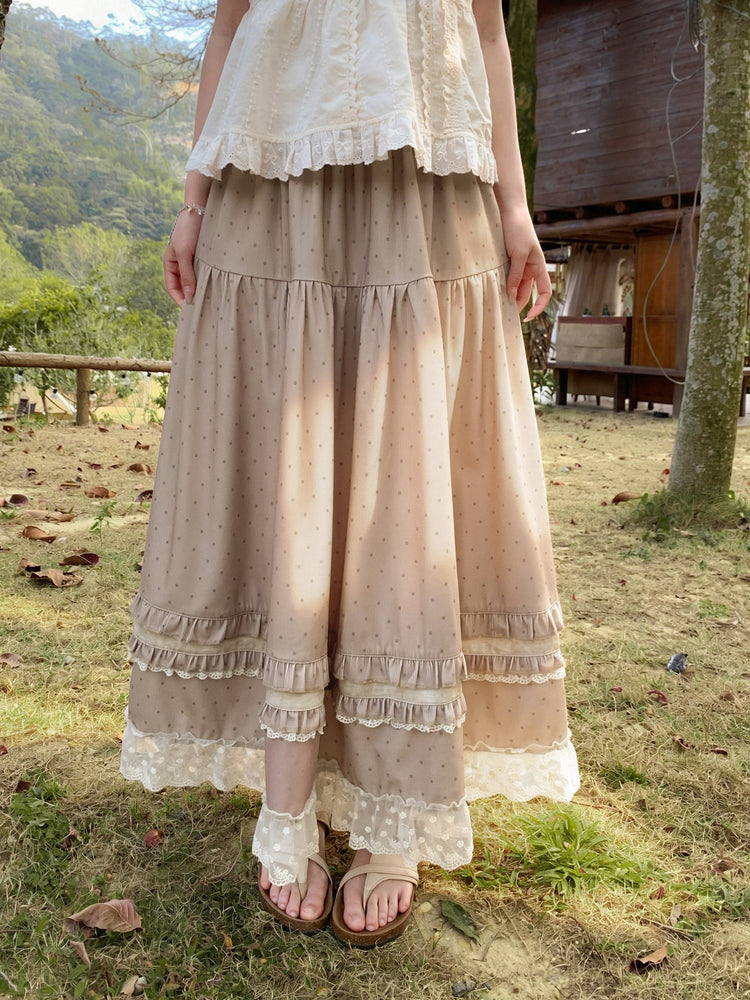 Cottage Picnic Maxi Skirt-Bottoms-ntbhshop