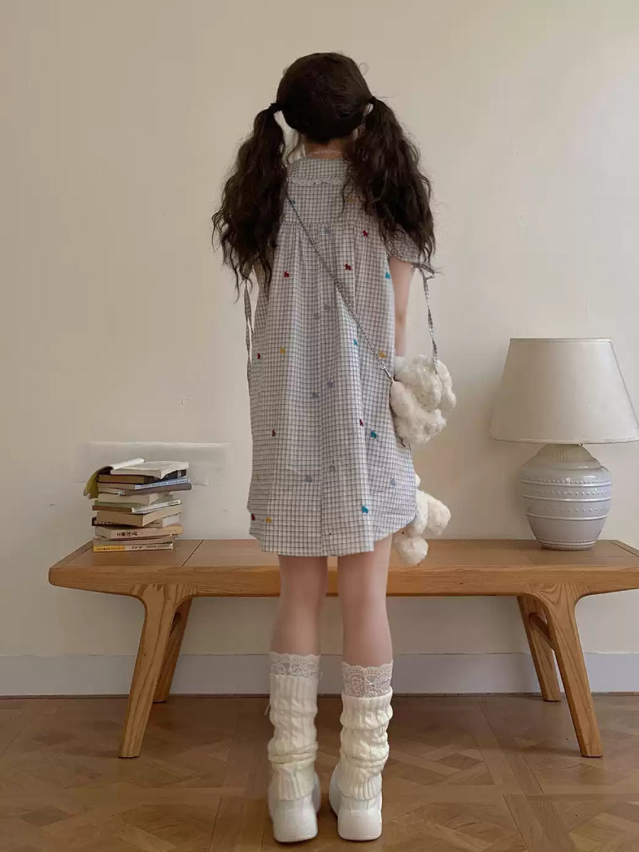 Confetti Pony Gingham Dress-Dresses-ntbhshop