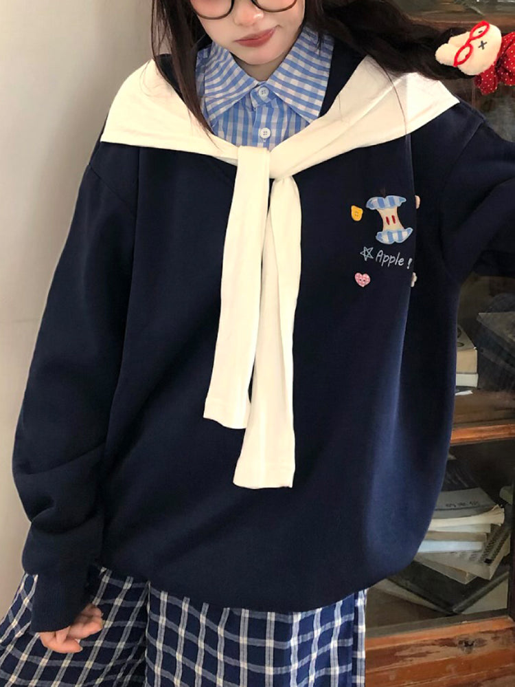 Library Crush Shirt Collar Sweatshirts-ntbhshop