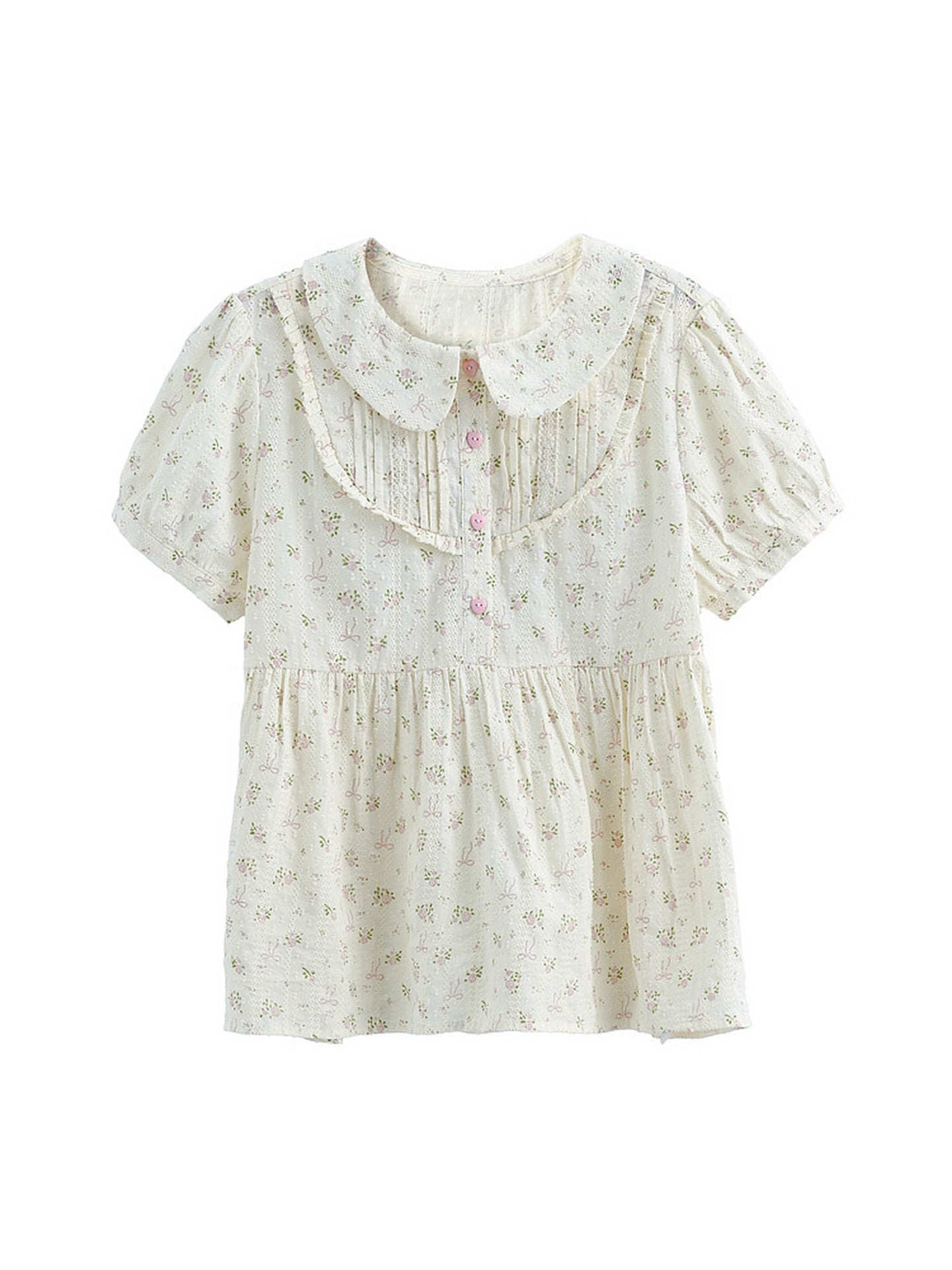 Butter Petal Babydoll Blouse-Tops-ntbhshop