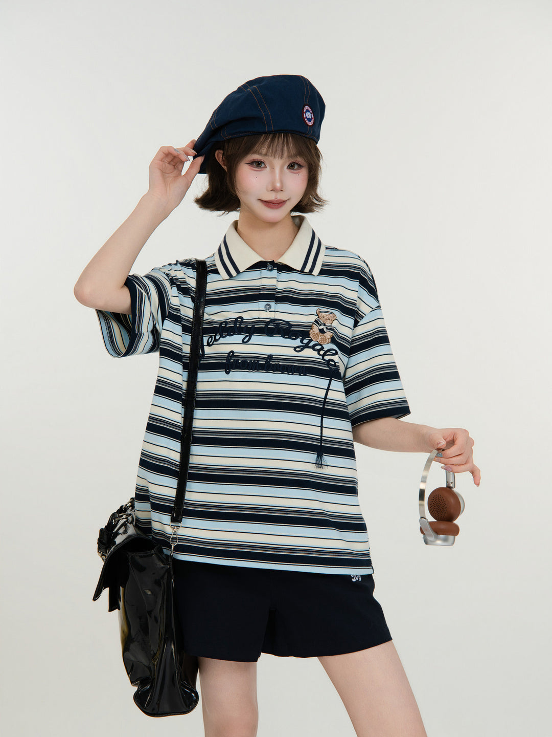 Teddy Royale Stripe Polo-Tops-ntbhshop