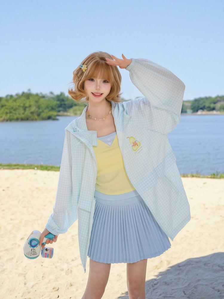 Pear Dream Gingham Sun Jacket-Outerwear-ntbhshop