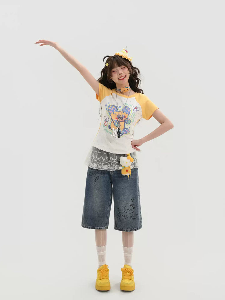 Sunny Teddy Baby Tee-Tops-ntbhshop