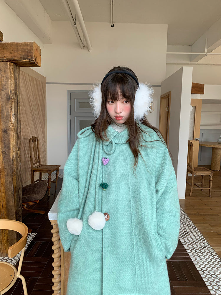 Matcha Dopamine Woolen Coat-ntbhshop
