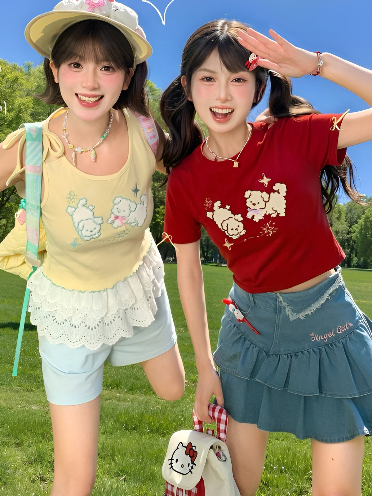 Cherry Puppy Crop Top-Tops-ntbhshop