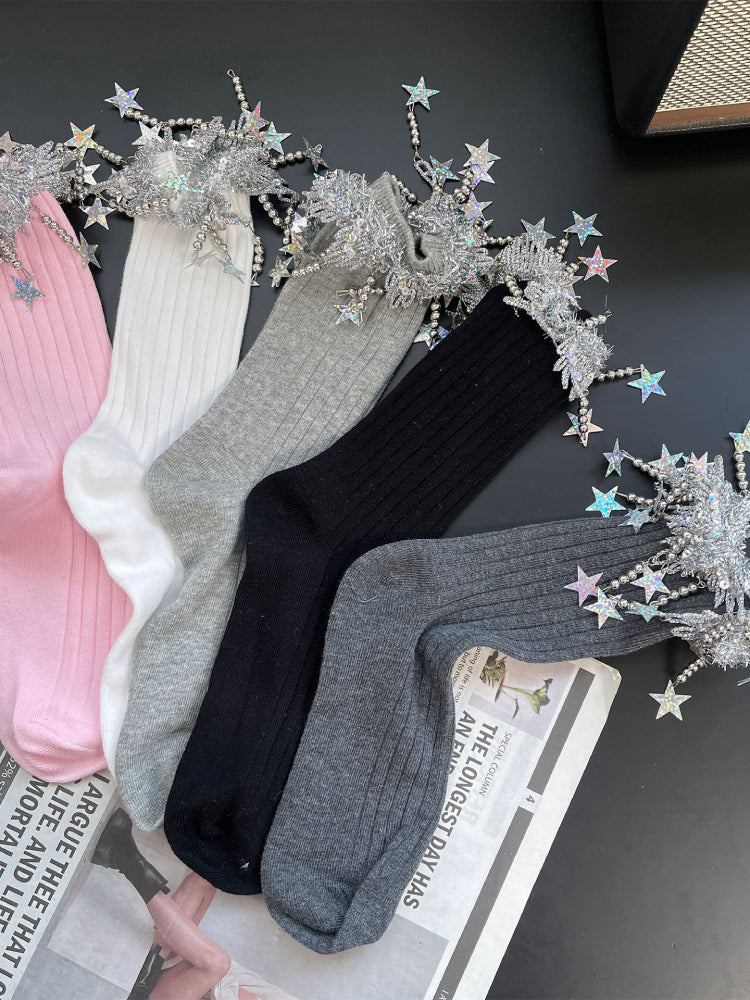 Starlit Melody Crew Socks-ntbhshop
