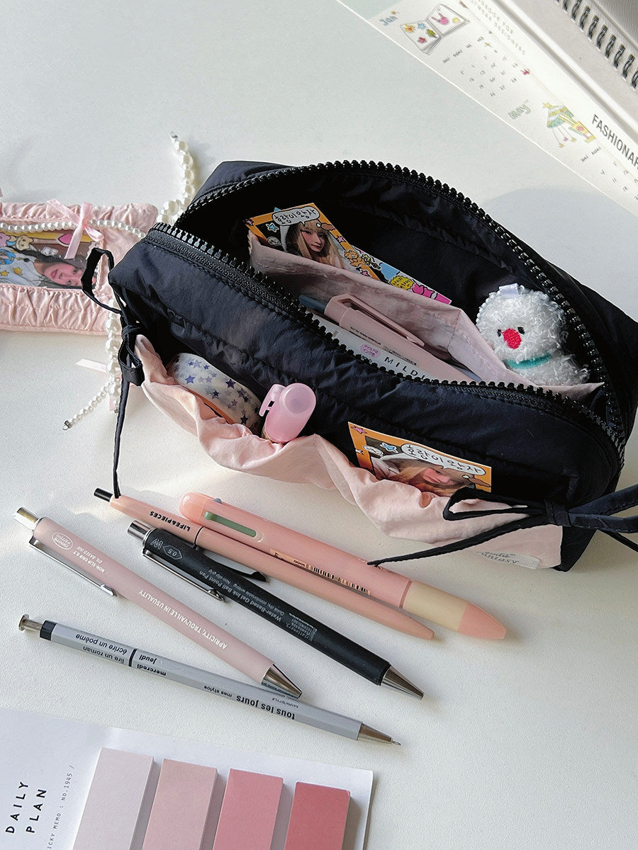 Ribbon Gather Toast Pencil Cases-Accessories-ntbhshop