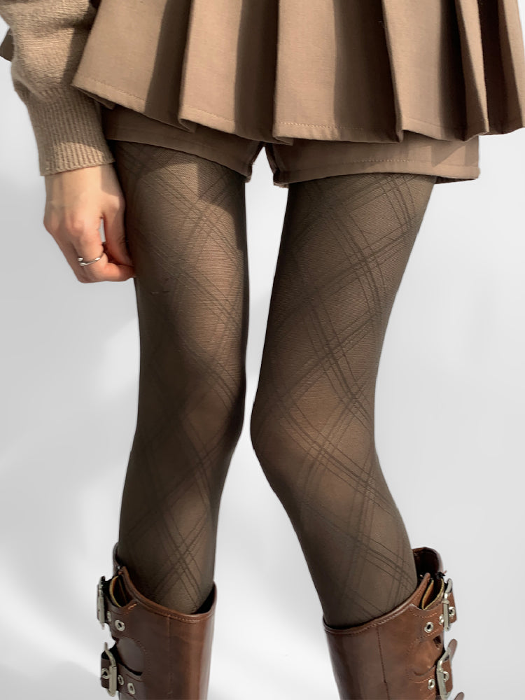 Noir Lattice Sheer Tights-ntbhshop