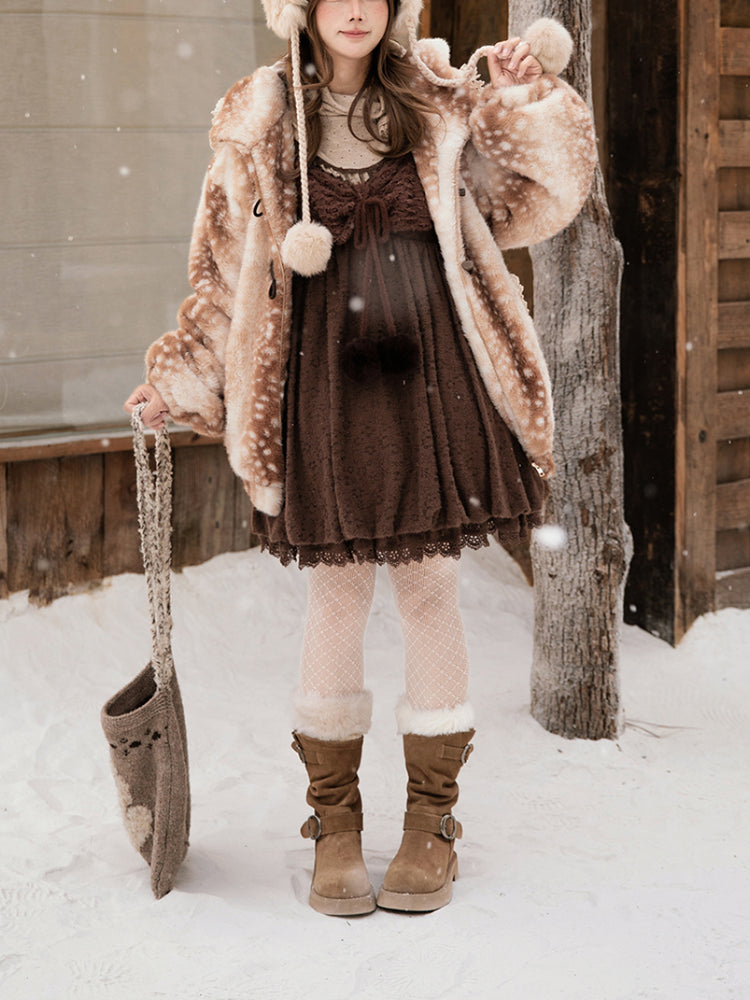 Angel Deer Faux Fur Coats-ntbhshop