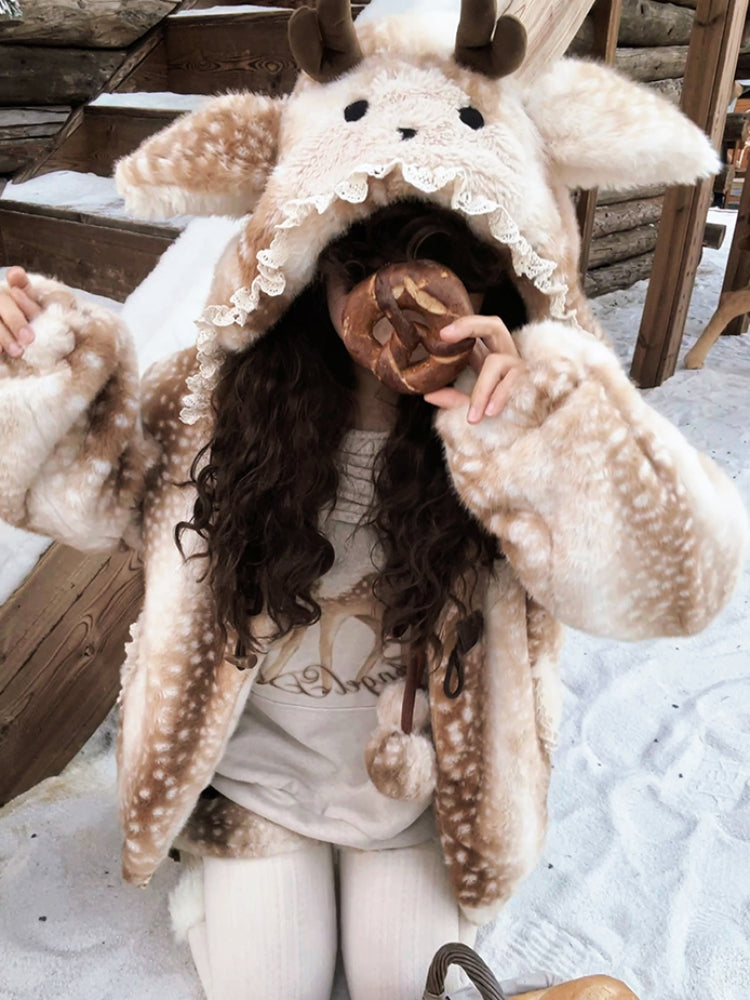 Angel Deer Faux Fur Coats-ntbhshop