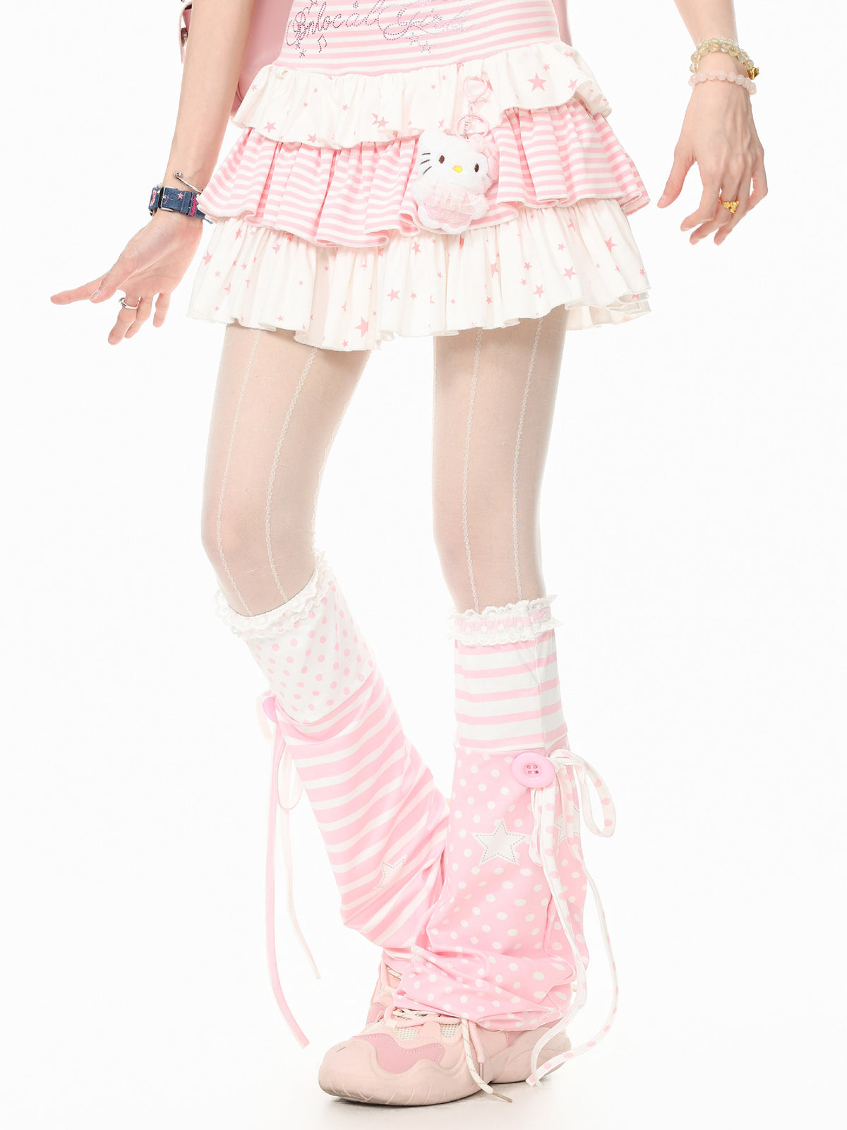 Sugar Stripe Leg Warmers-Accessories-ntbhshop