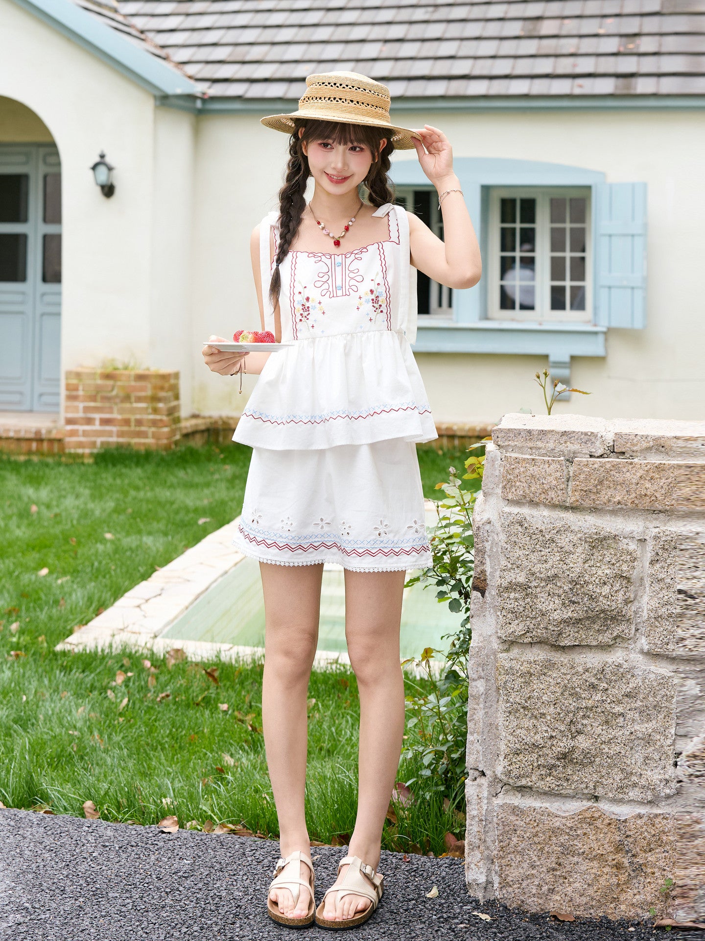 Garden Gate Cotton Top & Skirt-Sets-ntbhshop