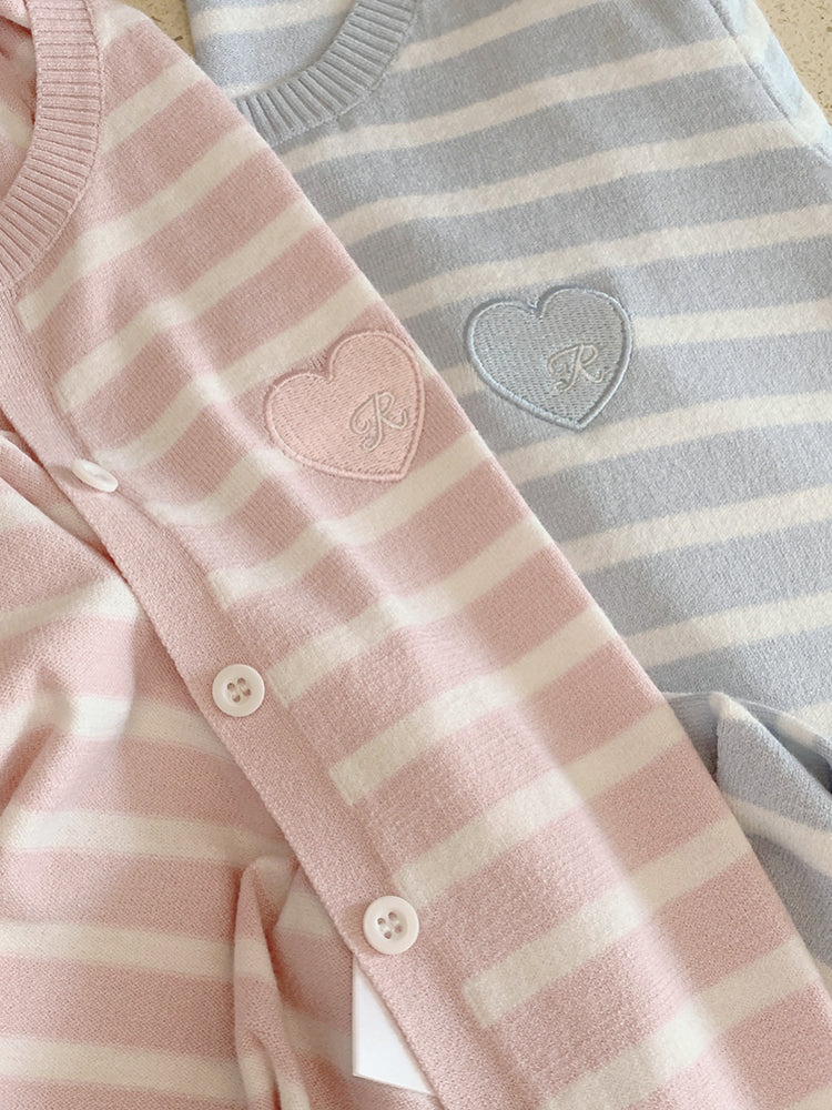 Love Letter Stripe Cardigans-ntbhshop