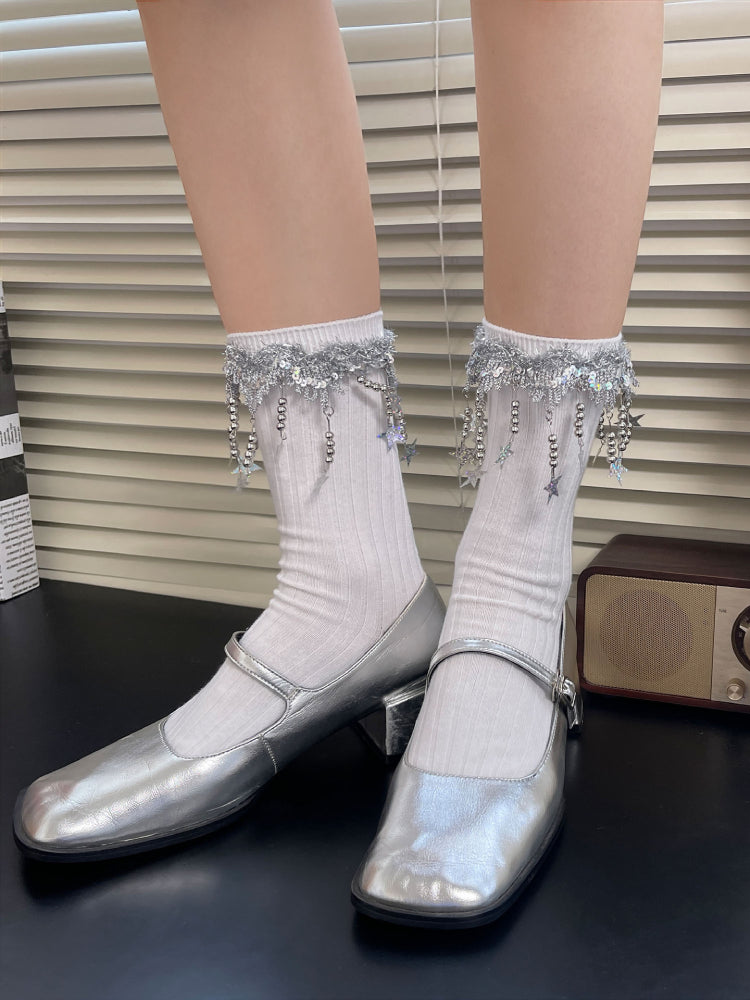 Starlit Melody Crew Socks-ntbhshop