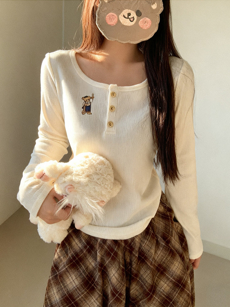 Morning Class Teddy Everyday Base Tee-Tops-ntbhshop