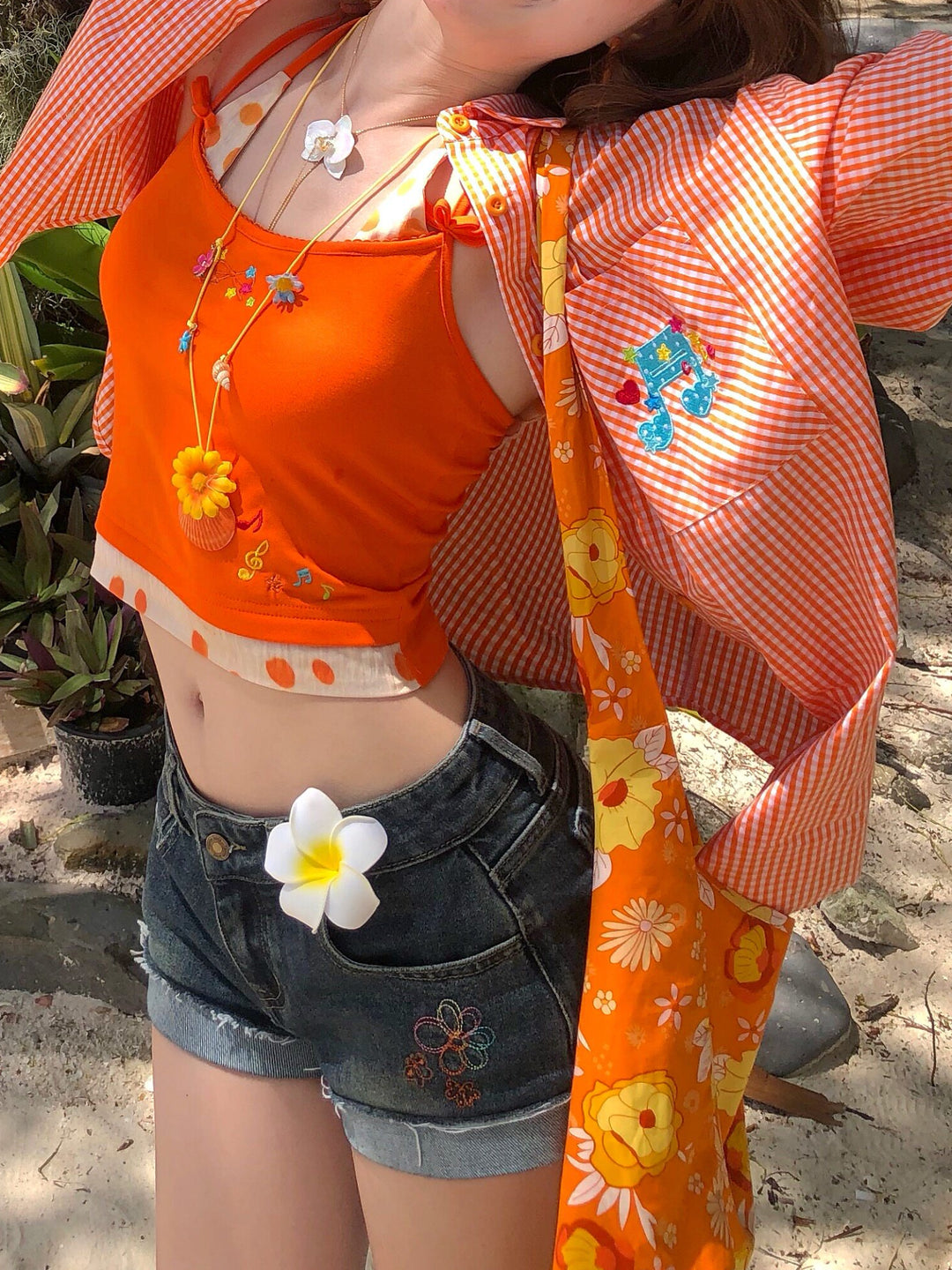Fruit Punch Cotton Plaid Shirts-Tops-ntbhshop