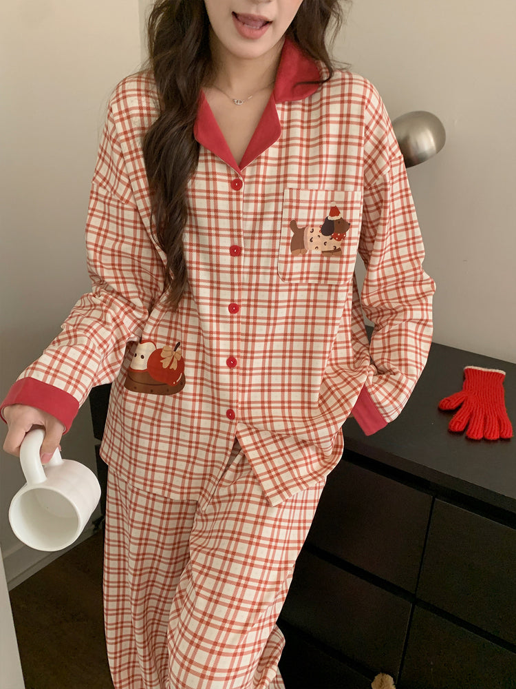 Little Apple Pup Cotton Pajama Set-Sets-ntbhshop