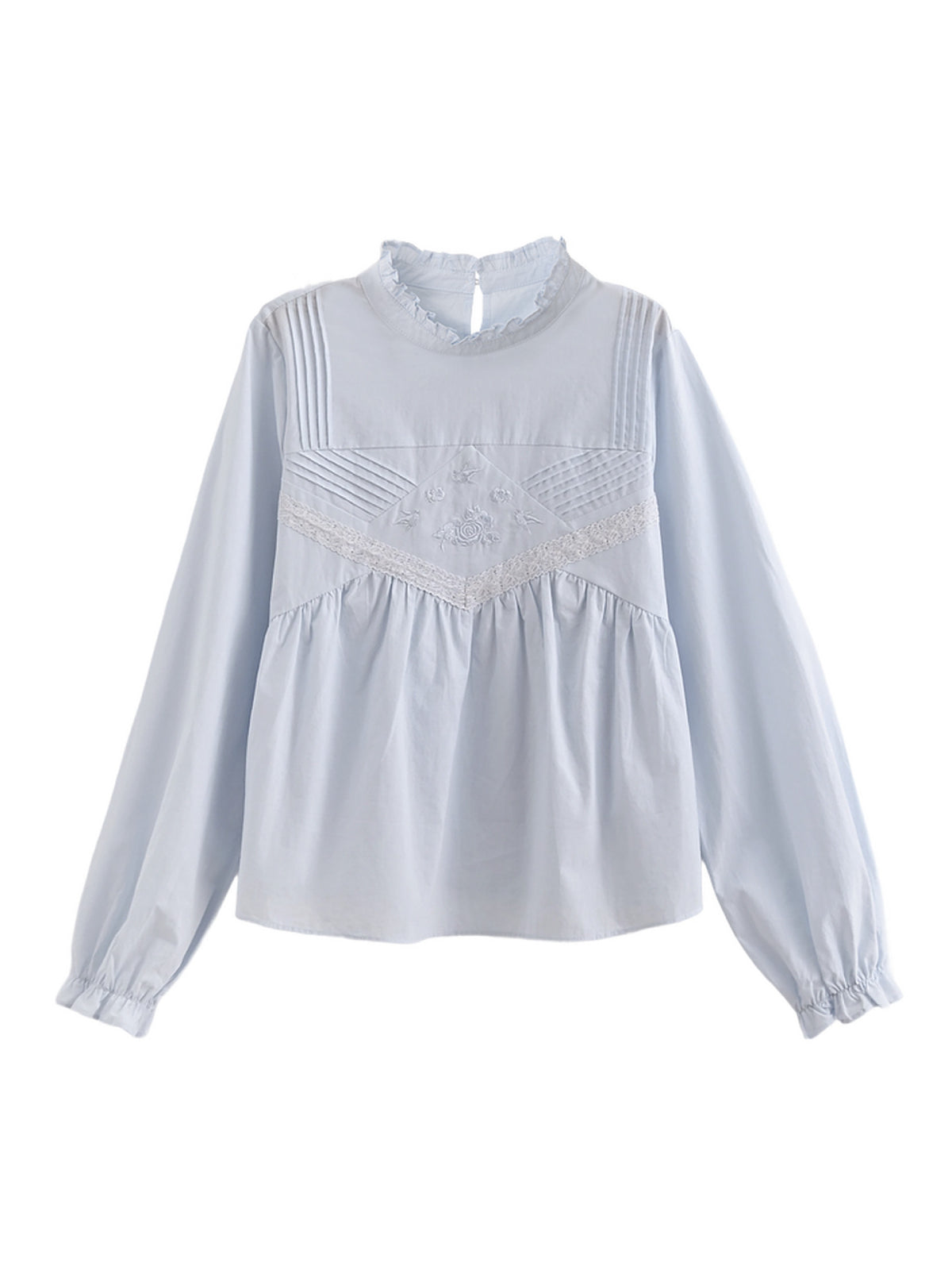 Petal Cloud Lace Blouse-Tops-ntbhshop