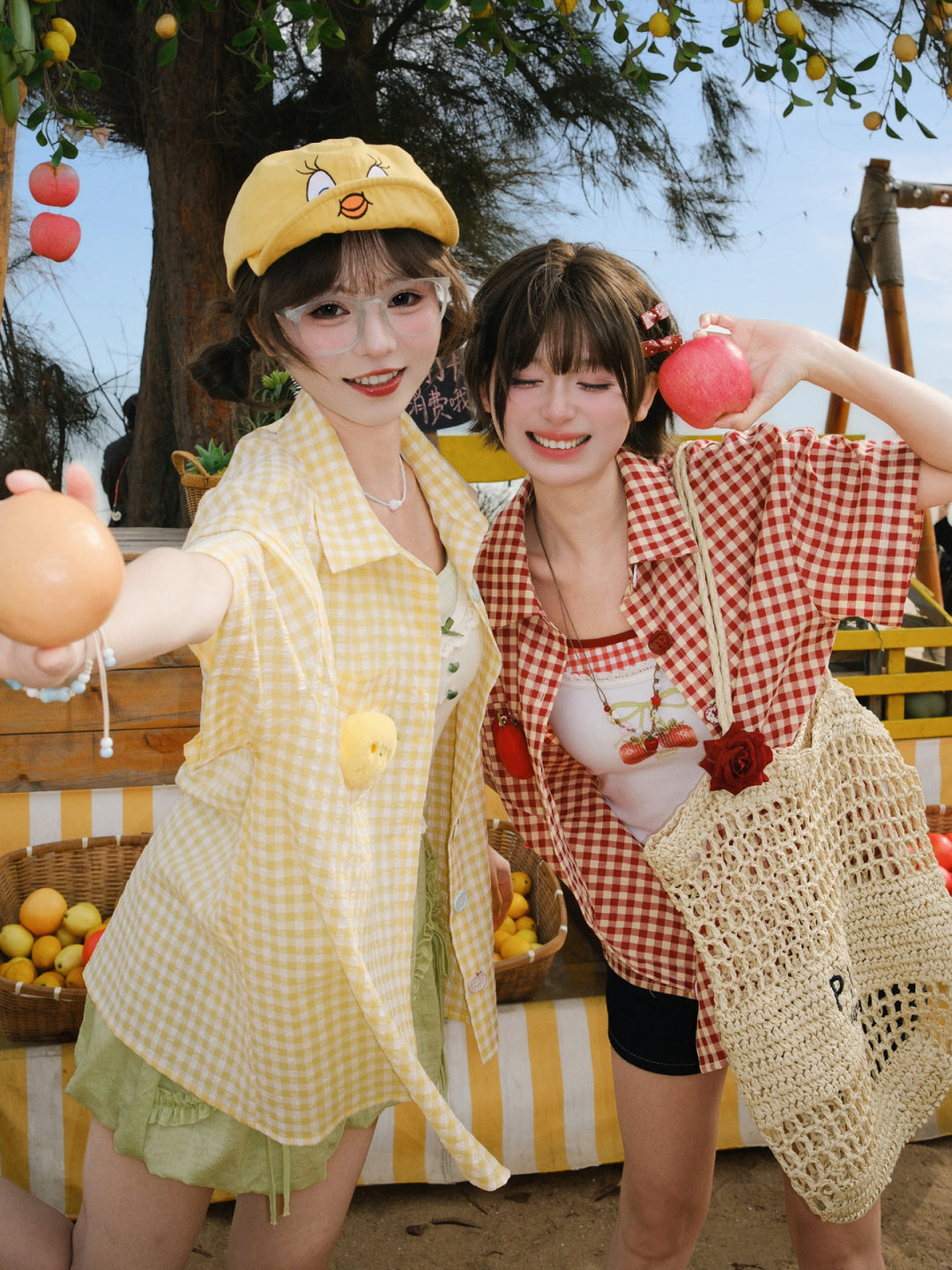 Candy Picnic Plaid Shirts-Tops-ntbhshop