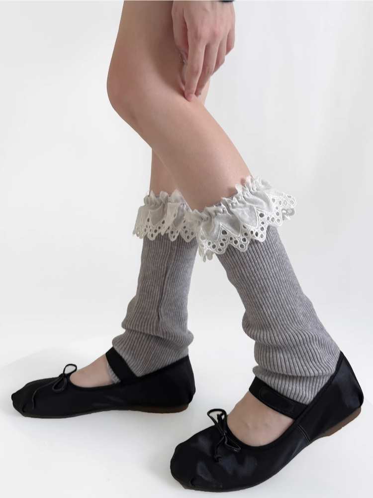 Cream Puff Lace Leg Warmers & Socks-ntbhshop